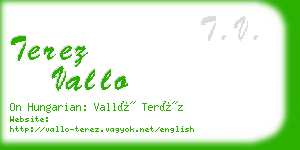 terez vallo business card